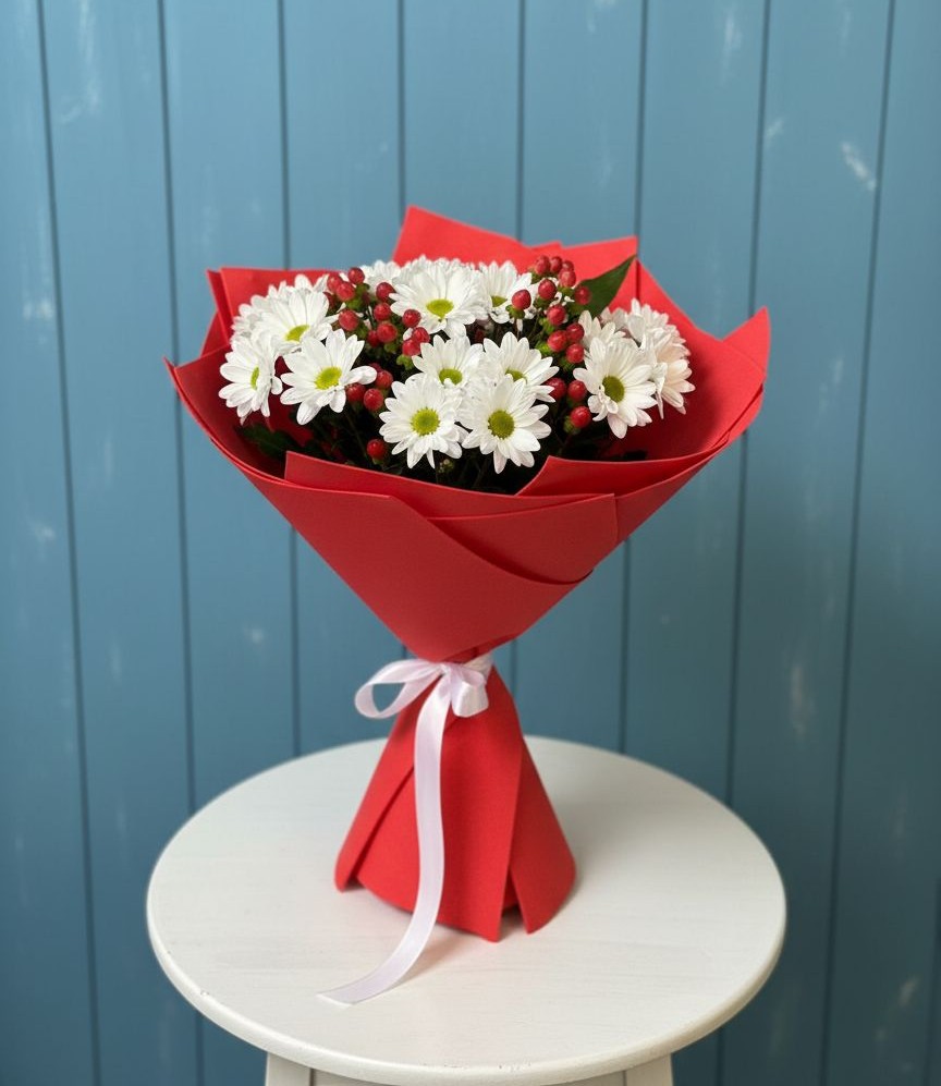 Букет цветов из: Хризантемы в Комсомольске Кемеровской области