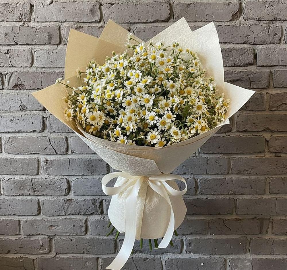 Букет цветов из: Ромашки в Комсомольске Кемеровской области