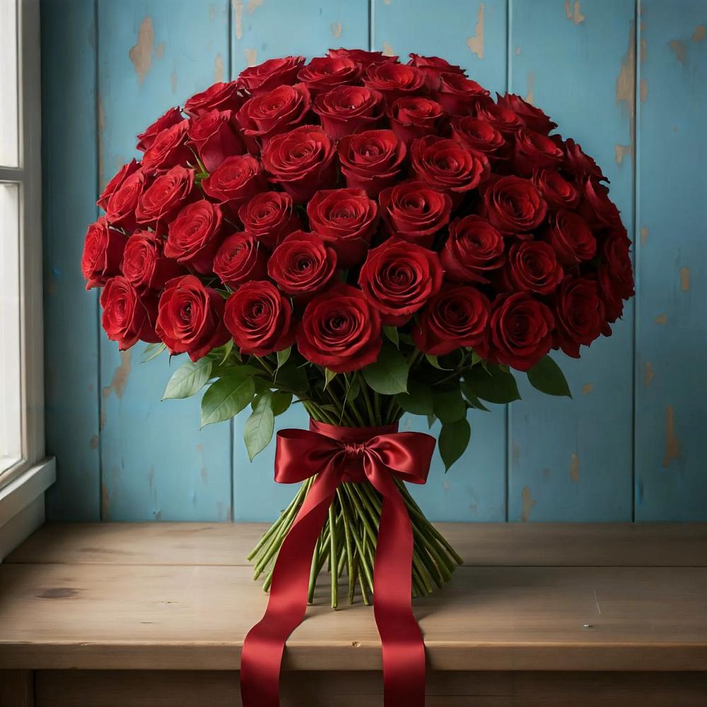 Букет Красные розы Блэк Меджик в Комсомольске Кемеровской области