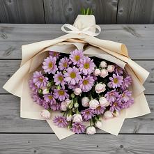 Букет цветов из:  Розы и Хризантемы в Комсомольске Кемеровской области