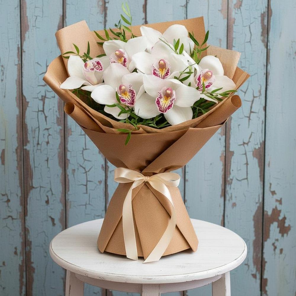 Букет цветов из: Орхидеи и Розы в Комсомольске Кемеровской области