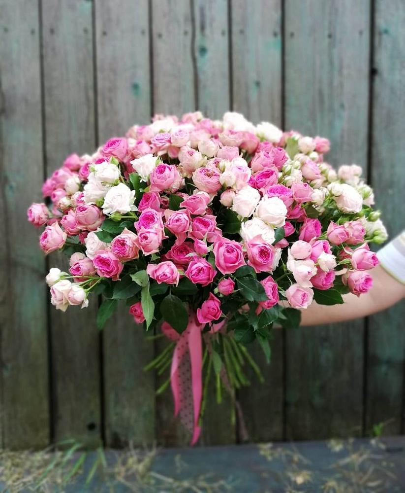 Букет Розовые кустовые розы Натали и Лав Лидия в Комсомольске Кемеровской области