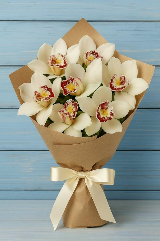 Букет цветов из: Орхидеи и Розы в Комсомольске Кемеровской области