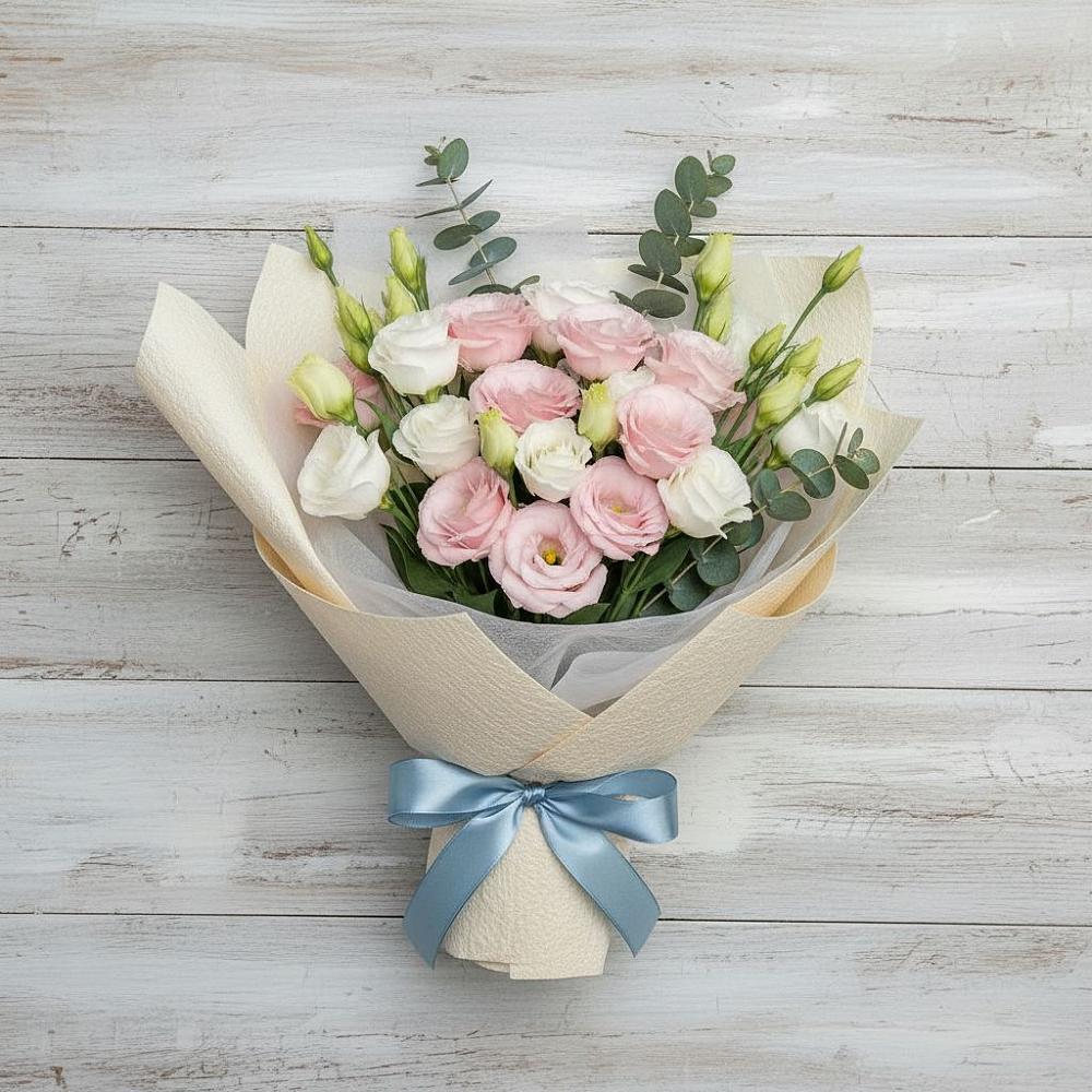 Букет цветов из: Лизиантусы в Комсомольске Кемеровской области