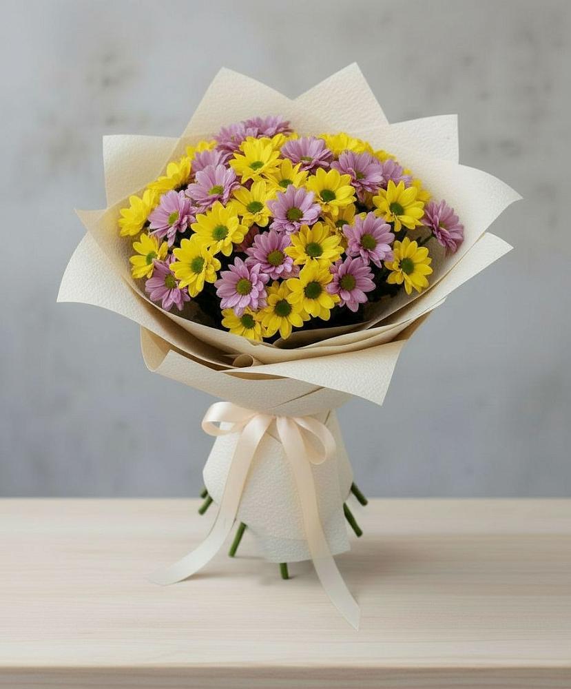 Букет цветов из: Хризантемы в Комсомольске Кемеровской области